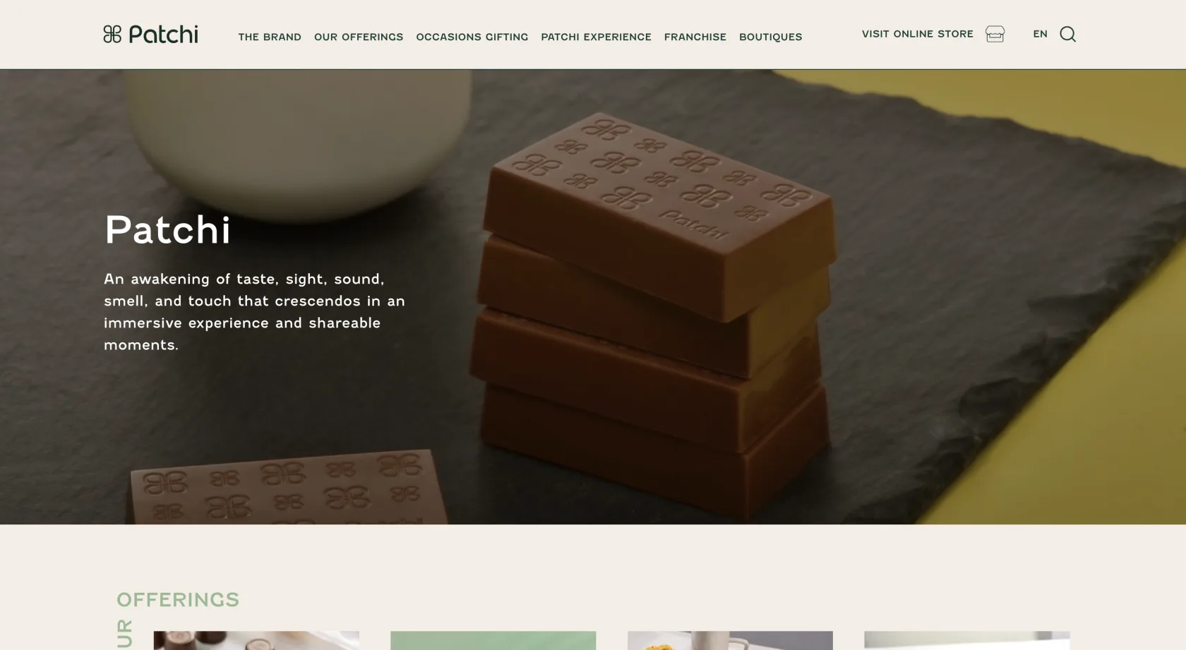 Screenshot — Patchi brand pages